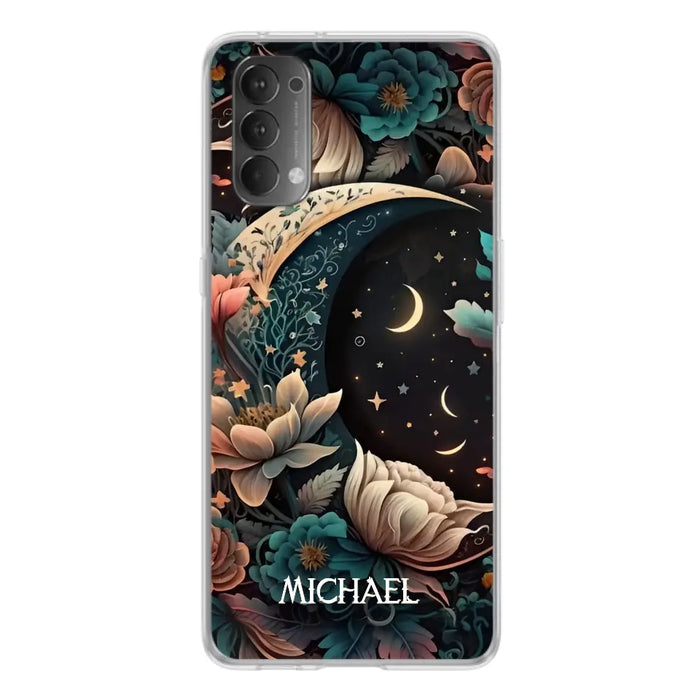 Custom Personalized Cottagecore Floral Sun Moon Stars Phone Case -  Case For Oppo/Xiaomi/Huawei