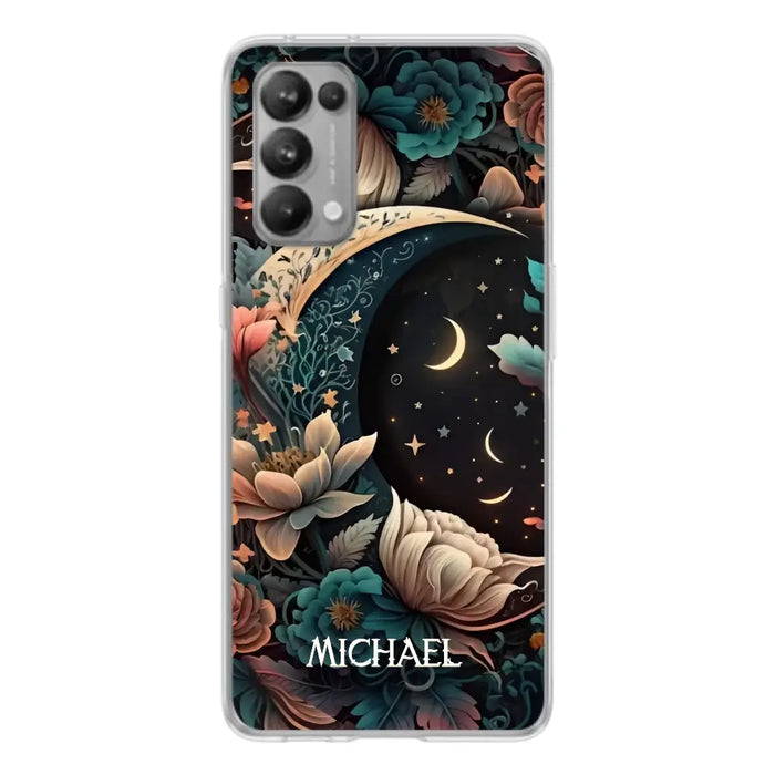 Custom Personalized Cottagecore Floral Sun Moon Stars Phone Case -  Case For Oppo/Xiaomi/Huawei