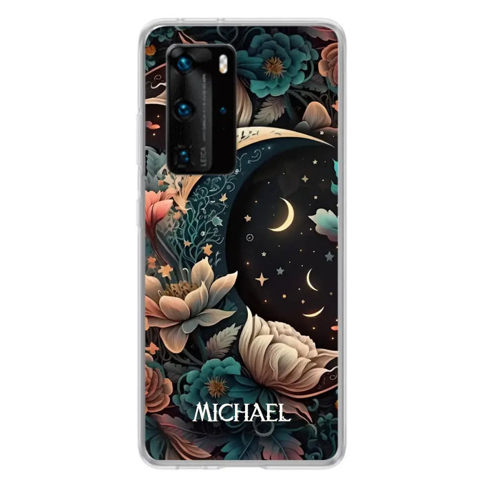 Custom Personalized Cottagecore Floral Sun Moon Stars Phone Case -  Case For Oppo/Xiaomi/Huawei