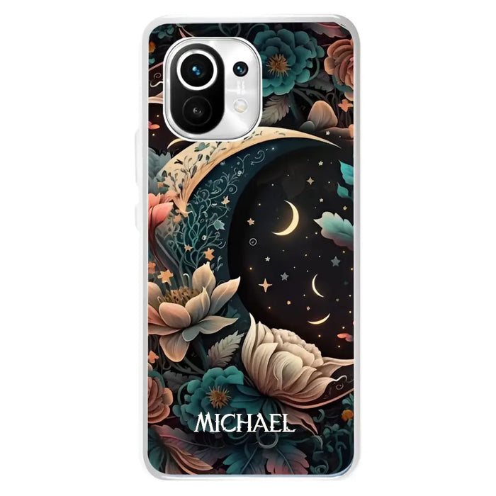 Custom Personalized Cottagecore Floral Sun Moon Stars Phone Case -  Case For Oppo/Xiaomi/Huawei