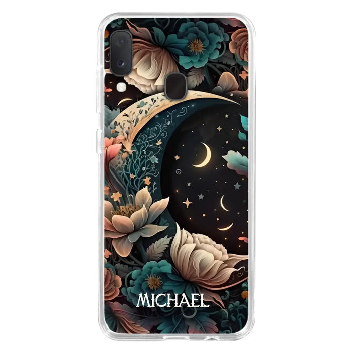 Custom Personalized Cottagecore Floral Sun Moon Stars Phone Case -  Case For iPhone/Samsung