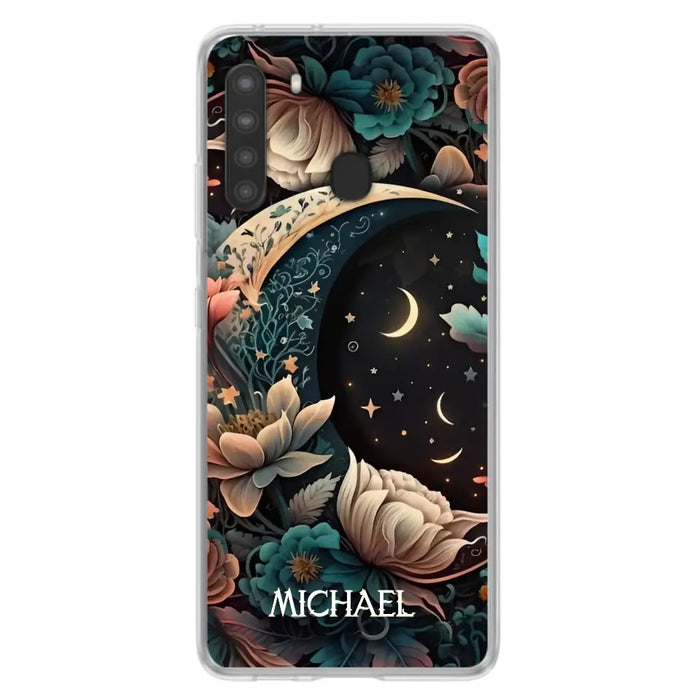 Custom Personalized Cottagecore Floral Sun Moon Stars Phone Case -  Case For iPhone/Samsung