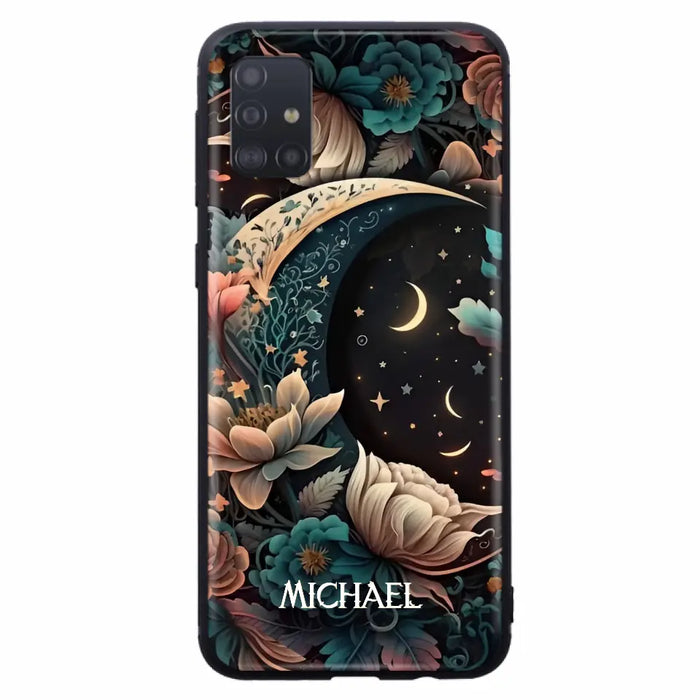 Custom Personalized Cottagecore Floral Sun Moon Stars Phone Case -  Case For iPhone/Samsung