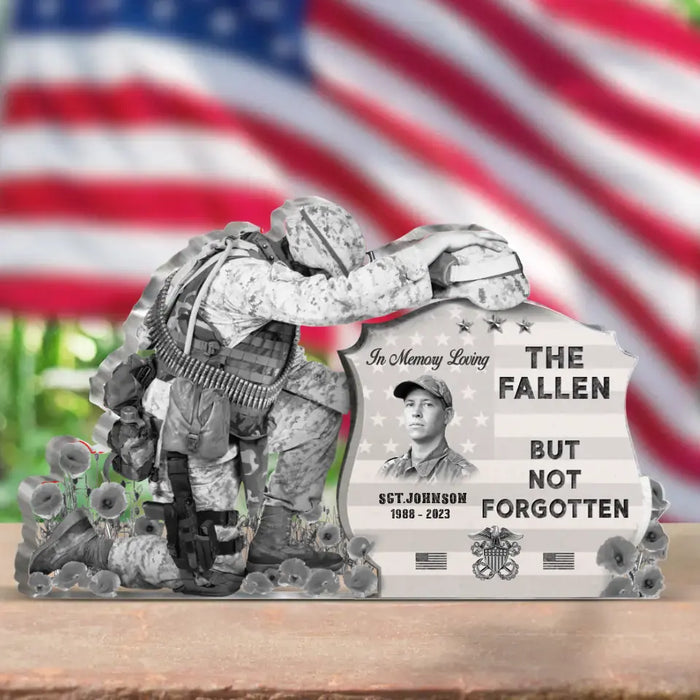 Custom Personalized In Loving Memory Veteran Acrylic Plaque - Upload Photo -  Memorial Gift Idea For Veteran - The Fallen But Not Forgotten