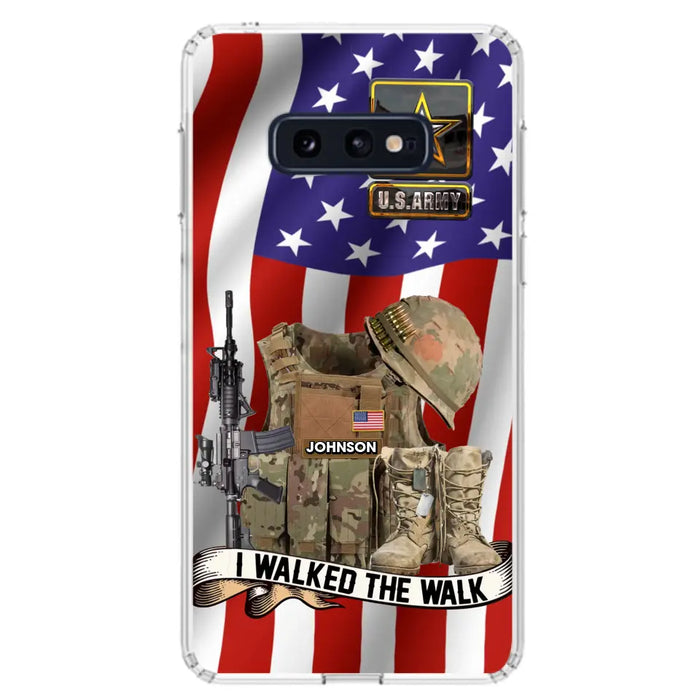 Custom Personalized Veteran US Flag Phone Case - Gift Idea For Veteran - Case For iPhone/ Samsung - I Walked The Walk