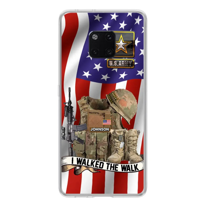 Custom Personalized Veteran US Flag Phone Case - Gift Idea For Veteran - I Walked The Walk - Case For Xiaomi/ Oppo/ Huawei