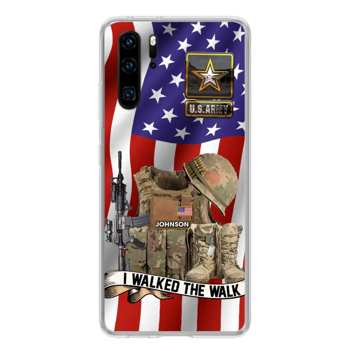 Custom Personalized Veteran US Flag Phone Case - Gift Idea For Veteran - I Walked The Walk - Case For Xiaomi/ Oppo/ Huawei