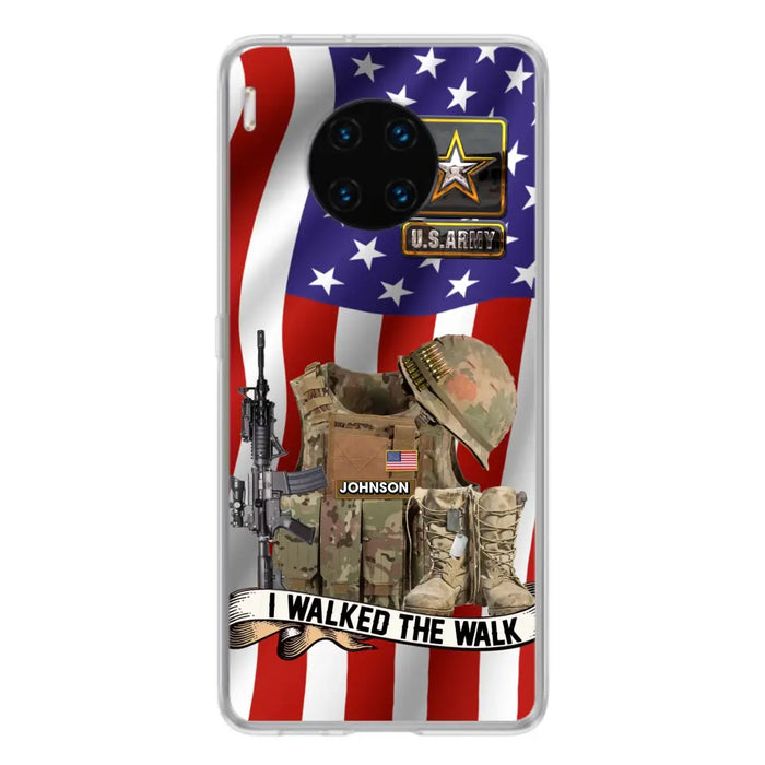 Custom Personalized Veteran US Flag Phone Case - Gift Idea For Veteran - I Walked The Walk - Case For Xiaomi/ Oppo/ Huawei