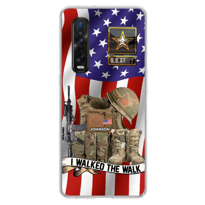 Custom Personalized Veteran US Flag Phone Case - Gift Idea For Veteran - I Walked The Walk - Case For Xiaomi/ Oppo/ Huawei