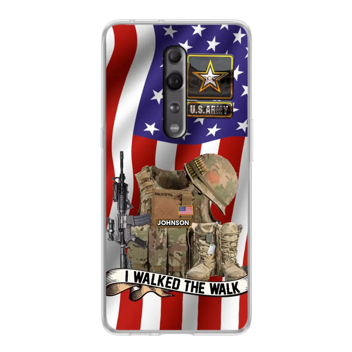 Custom Personalized Veteran US Flag Phone Case - Gift Idea For Veteran - I Walked The Walk - Case For Xiaomi/ Oppo/ Huawei