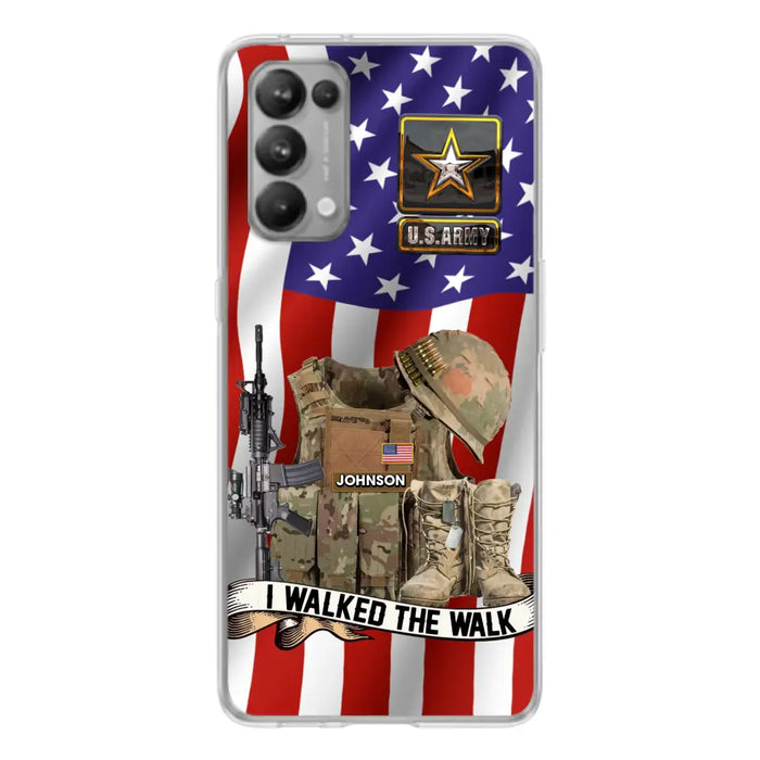 Custom Personalized Veteran US Flag Phone Case - Gift Idea For Veteran - I Walked The Walk - Case For Xiaomi/ Oppo/ Huawei