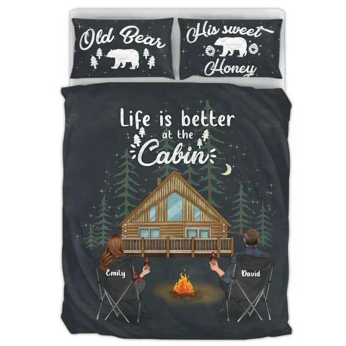 Custom Personalized Cabin Camping Quilt Bed Sets - Gift Idea For Camping Lover/ Couple/ Family/ Friends - Life Is Better At The Cabin