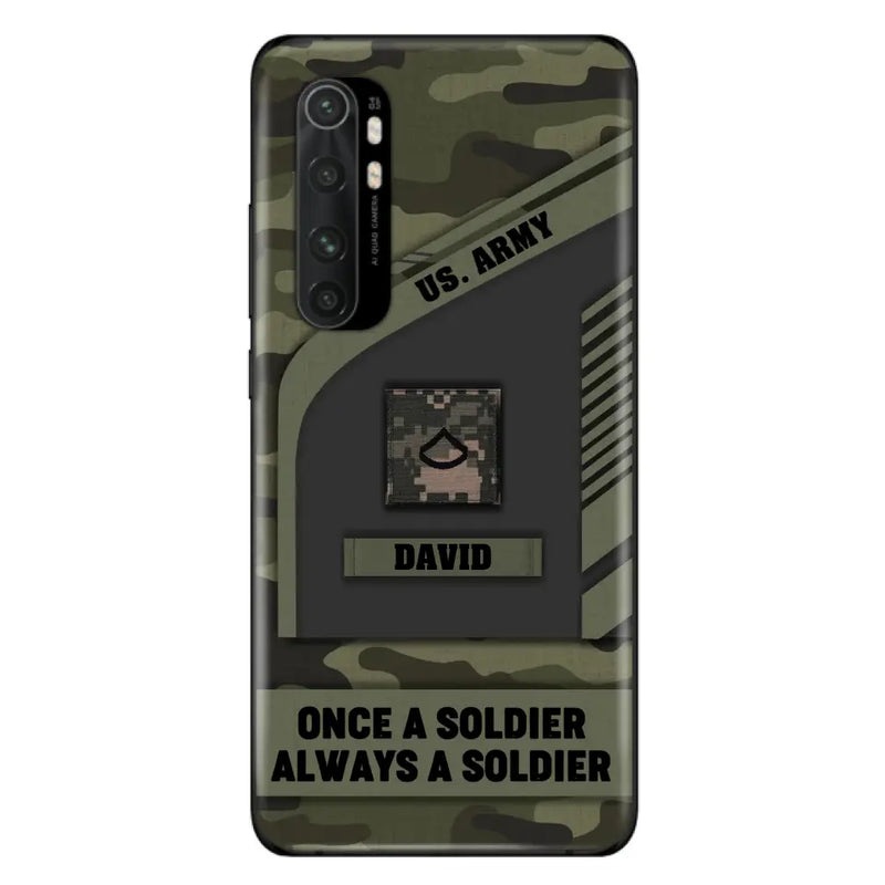 Custom Personalized Veteran Phone Case - Gift Idea For Veteran/Veterans Day - Once A Soldier Always A Soldier - Case for Xiaomi/Huawei/Oppo