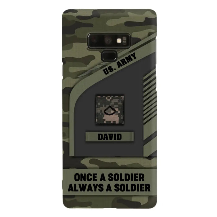 Custom Personalized Veteran Phone Case - Gift Idea For Veteran/Veterans Day - Once A Soldier Always A Soldier - Case for iPhone/Samsung