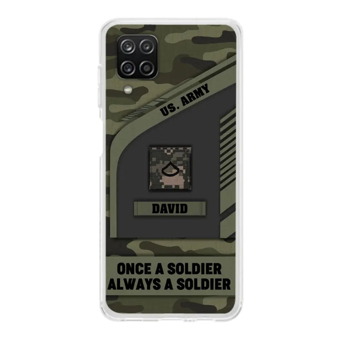 Custom Personalized Veteran Phone Case - Gift Idea For Veteran/Veterans Day - Once A Soldier Always A Soldier - Case for iPhone/Samsung