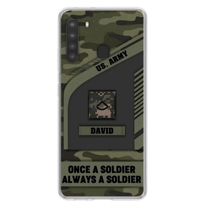 Custom Personalized Veteran Phone Case - Gift Idea For Veteran/Veterans Day - Once A Soldier Always A Soldier - Case for iPhone/Samsung