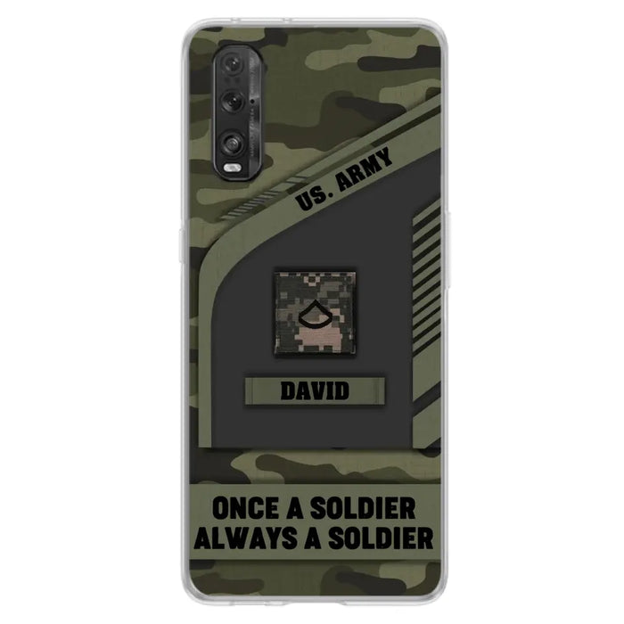 Custom Personalized Veteran Phone Case - Gift Idea For Veteran/Veterans Day - Once A Soldier Always A Soldier - Case for Xiaomi/Huawei/Oppo