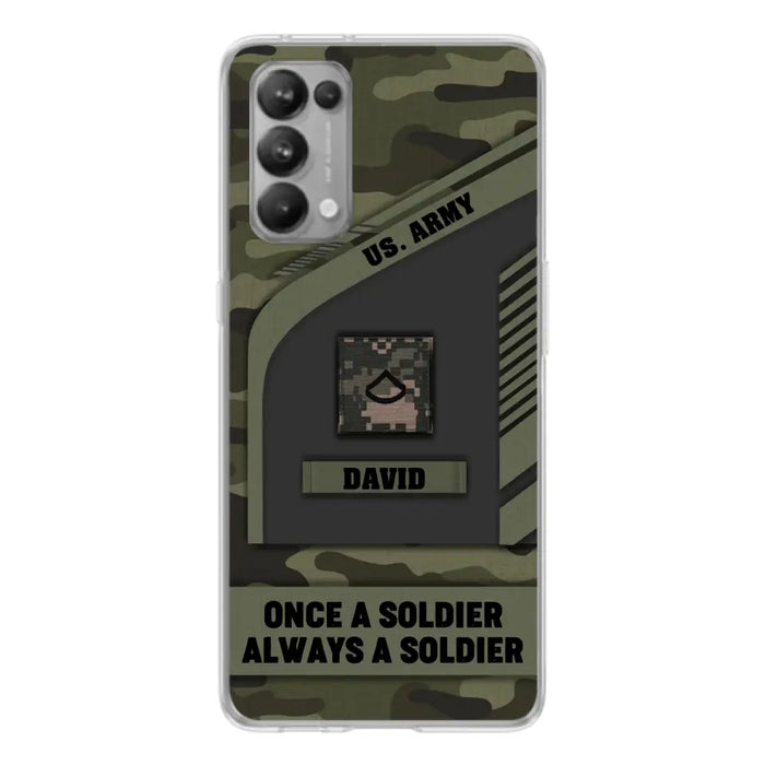 Custom Personalized Veteran Phone Case - Gift Idea For Veteran/Veterans Day - Once A Soldier Always A Soldier - Case for Xiaomi/Huawei/Oppo