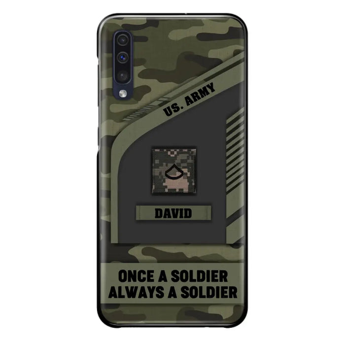 Custom Personalized Veteran Phone Case - Gift Idea For Veteran/Veterans Day - Once A Soldier Always A Soldier - Case for iPhone/Samsung