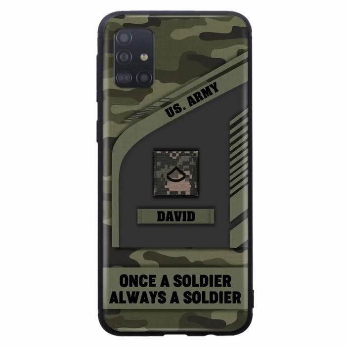 Custom Personalized Veteran Phone Case - Gift Idea For Veteran/Veterans Day - Once A Soldier Always A Soldier - Case for iPhone/Samsung