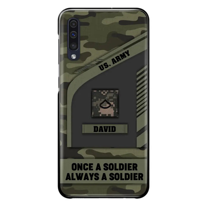 Custom Personalized Veteran Phone Case - Gift Idea For Veteran/Veterans Day - Once A Soldier Always A Soldier - Case for iPhone/Samsung