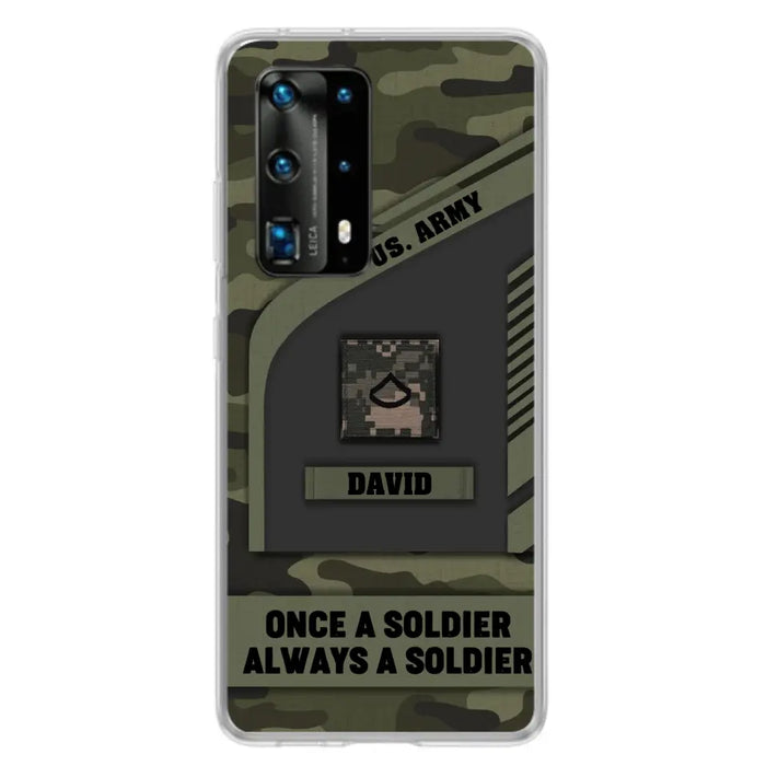 Custom Personalized Veteran Phone Case - Gift Idea For Veteran/Veterans Day - Once A Soldier Always A Soldier - Case for Xiaomi/Huawei/Oppo