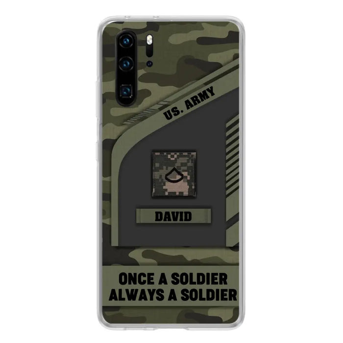 Custom Personalized Veteran Phone Case - Gift Idea For Veteran/Veterans Day - Once A Soldier Always A Soldier - Case for Xiaomi/Huawei/Oppo