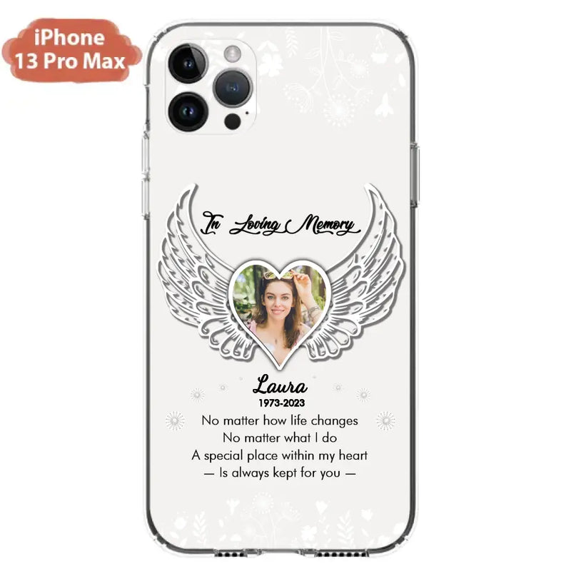 Personalized In Loving Memory Phone Case - Upload Photo - Memorial Gift Idea - Case For iPhone/Samsung - A Special Place Within My Heart Is Always Kept For You