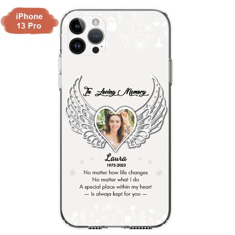 Personalized In Loving Memory Phone Case - Upload Photo - Memorial Gift Idea - Case For iPhone/Samsung - A Special Place Within My Heart Is Always Kept For You