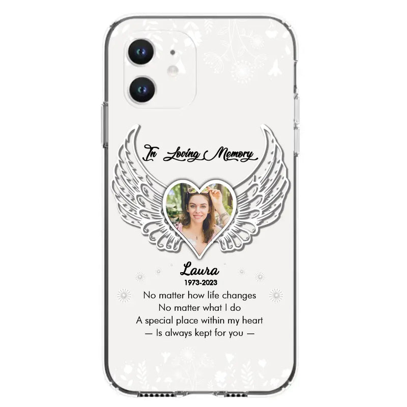 Personalized In Loving Memory Phone Case - Upload Photo - Memorial Gift Idea - Case For iPhone/Samsung - A Special Place Within My Heart Is Always Kept For You