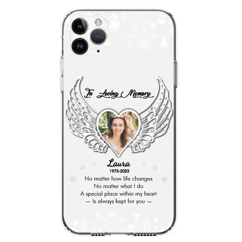 Personalized In Loving Memory Phone Case - Upload Photo - Memorial Gift Idea - Case For iPhone/Samsung - A Special Place Within My Heart Is Always Kept For You