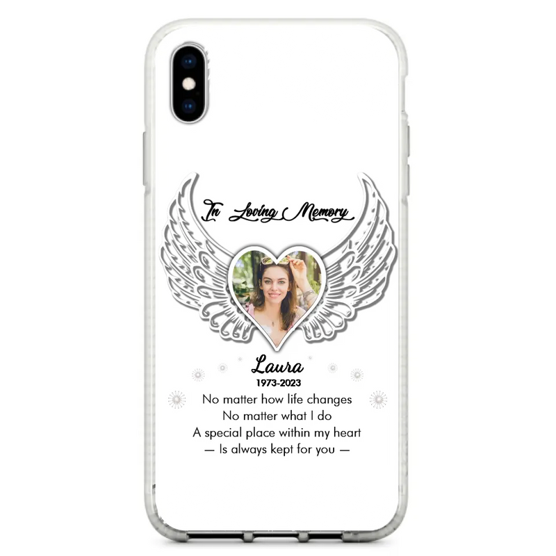 Personalized In Loving Memory Phone Case - Upload Photo - Memorial Gift Idea - Case For iPhone/Samsung - A Special Place Within My Heart Is Always Kept For You