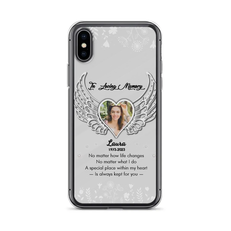 Personalized In Loving Memory Phone Case - Upload Photo - Memorial Gift Idea - Case For iPhone/Samsung - A Special Place Within My Heart Is Always Kept For You