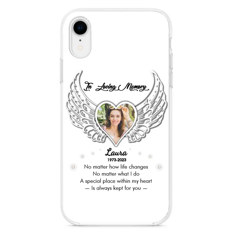 Personalized In Loving Memory Phone Case - Upload Photo - Memorial Gift Idea - Case For iPhone/Samsung - A Special Place Within My Heart Is Always Kept For You