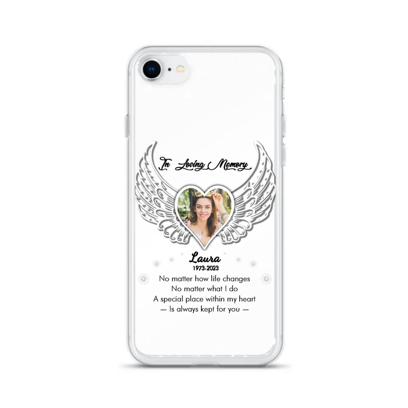 Personalized In Loving Memory Phone Case - Upload Photo - Memorial Gift Idea - Case For iPhone/Samsung - A Special Place Within My Heart Is Always Kept For You