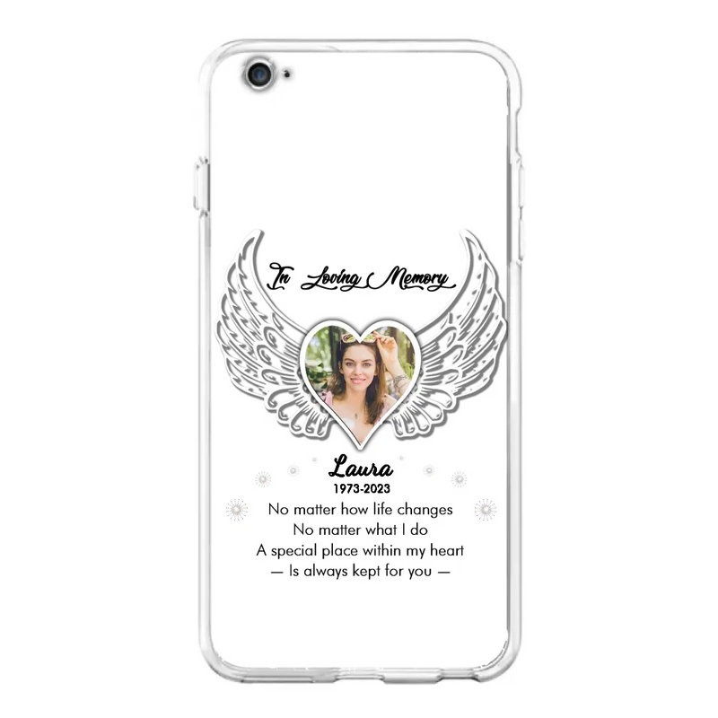 Personalized In Loving Memory Phone Case - Upload Photo - Memorial Gift Idea - Case For iPhone/Samsung - A Special Place Within My Heart Is Always Kept For You