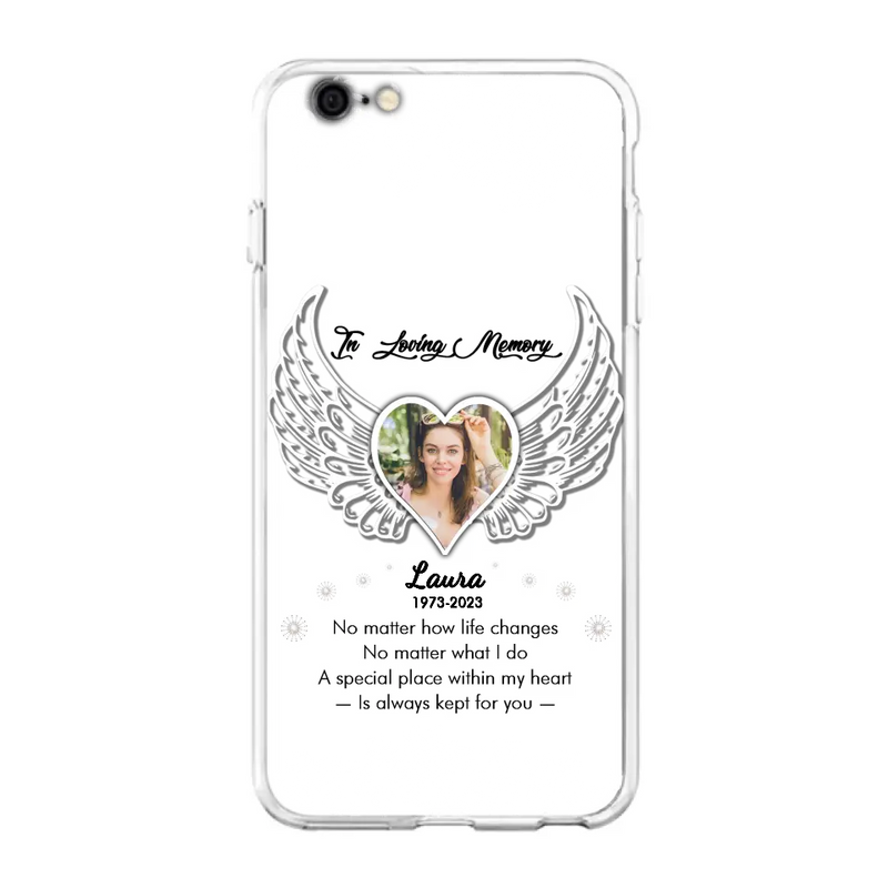 Personalized In Loving Memory Phone Case - Upload Photo - Memorial Gift Idea - Case For iPhone/Samsung - A Special Place Within My Heart Is Always Kept For You