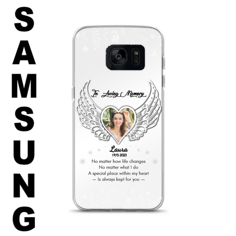 Personalized In Loving Memory Phone Case - Upload Photo - Memorial Gift Idea - Case For iPhone/Samsung - A Special Place Within My Heart Is Always Kept For You