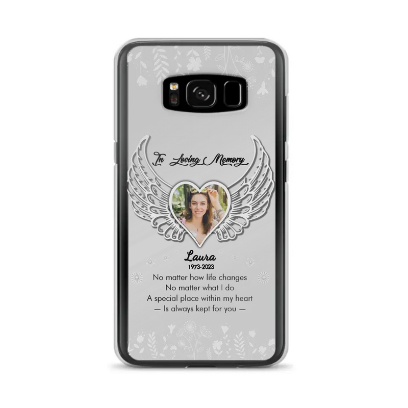 Personalized In Loving Memory Phone Case - Upload Photo - Memorial Gift Idea - Case For iPhone/Samsung - A Special Place Within My Heart Is Always Kept For You