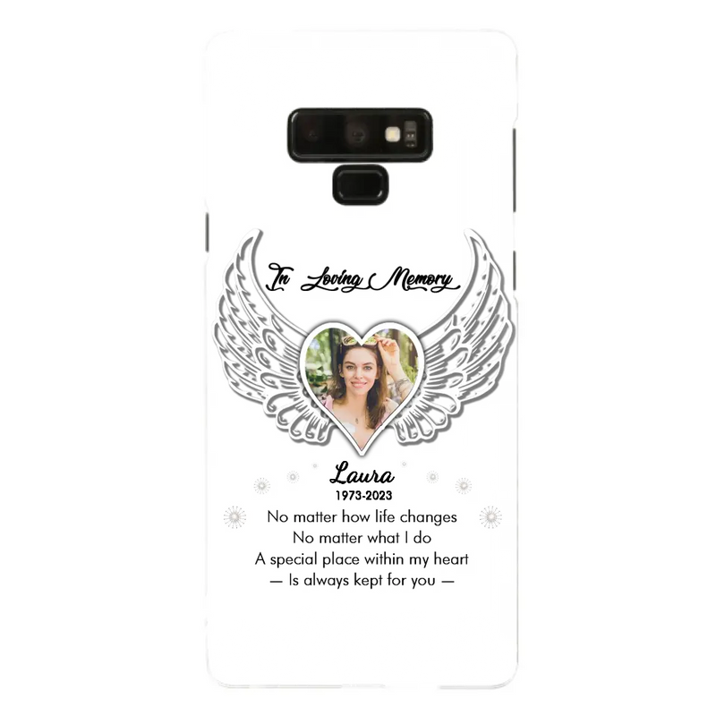 Personalized In Loving Memory Phone Case - Upload Photo - Memorial Gift Idea - Case For iPhone/Samsung - A Special Place Within My Heart Is Always Kept For You