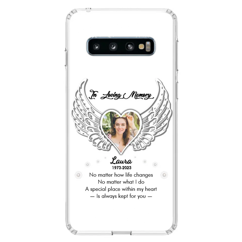 Personalized In Loving Memory Phone Case - Upload Photo - Memorial Gift Idea - Case For iPhone/Samsung - A Special Place Within My Heart Is Always Kept For You