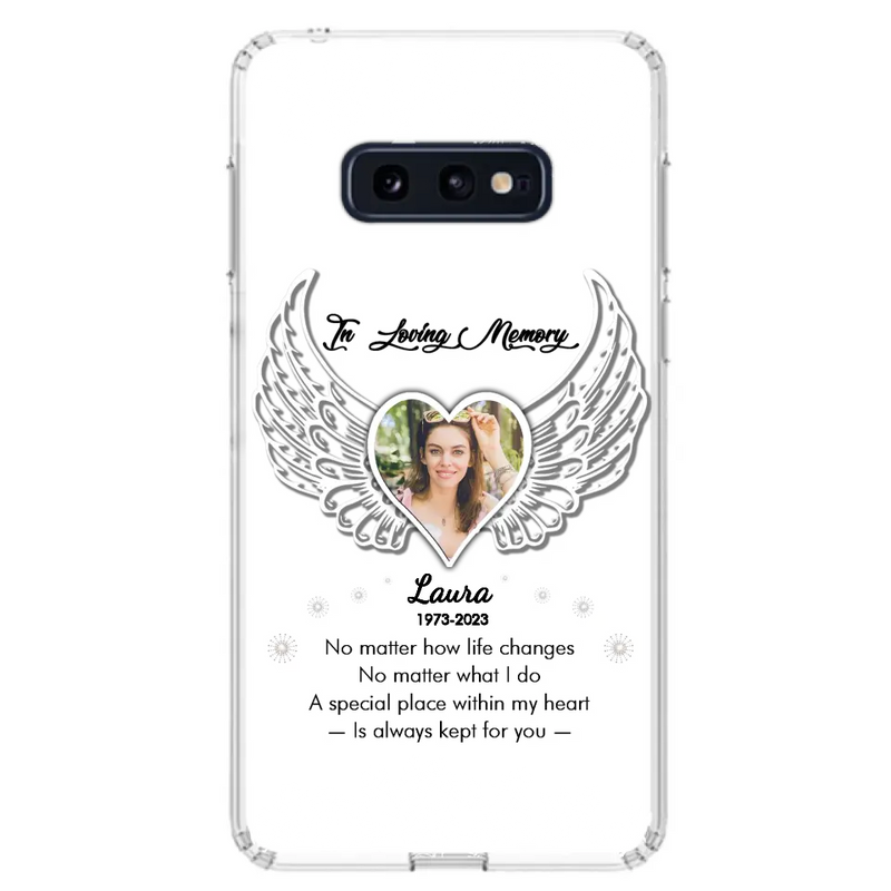 Personalized In Loving Memory Phone Case - Upload Photo - Memorial Gift Idea - Case For iPhone/Samsung - A Special Place Within My Heart Is Always Kept For You