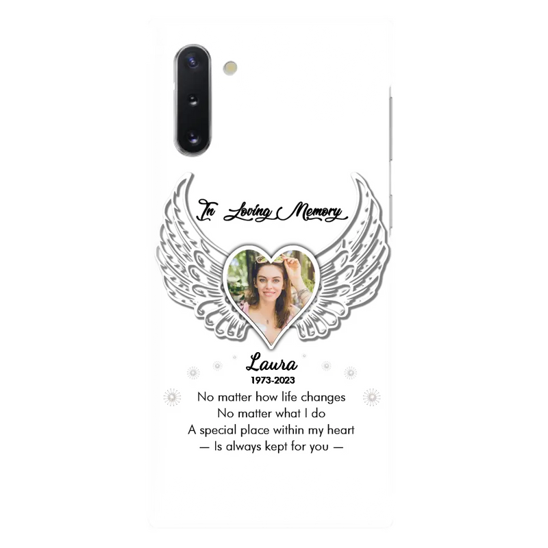 Personalized In Loving Memory Phone Case - Upload Photo - Memorial Gift Idea - Case For iPhone/Samsung - A Special Place Within My Heart Is Always Kept For You