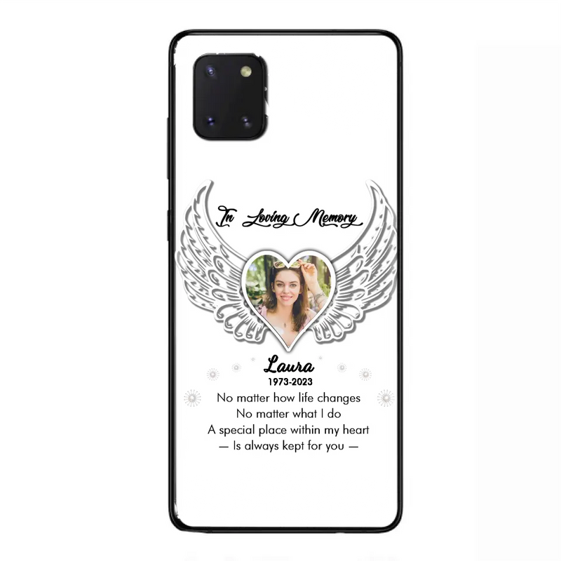 Personalized In Loving Memory Phone Case - Upload Photo - Memorial Gift Idea - Case For iPhone/Samsung - A Special Place Within My Heart Is Always Kept For You
