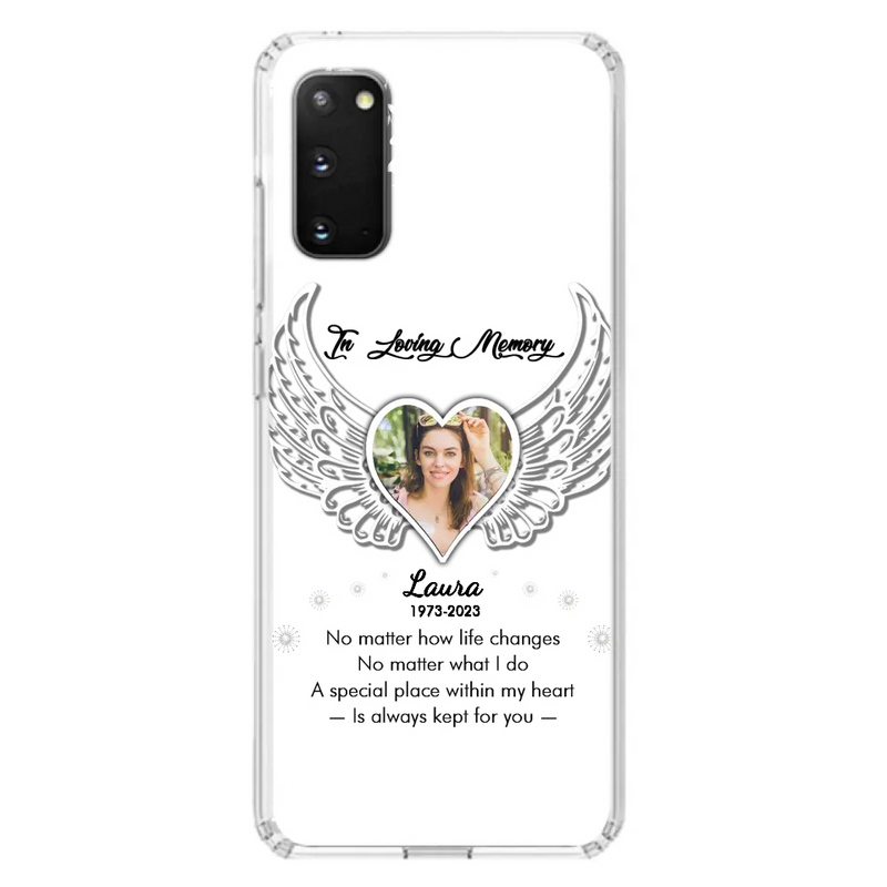 Personalized In Loving Memory Phone Case - Upload Photo - Memorial Gift Idea - Case For iPhone/Samsung - A Special Place Within My Heart Is Always Kept For You