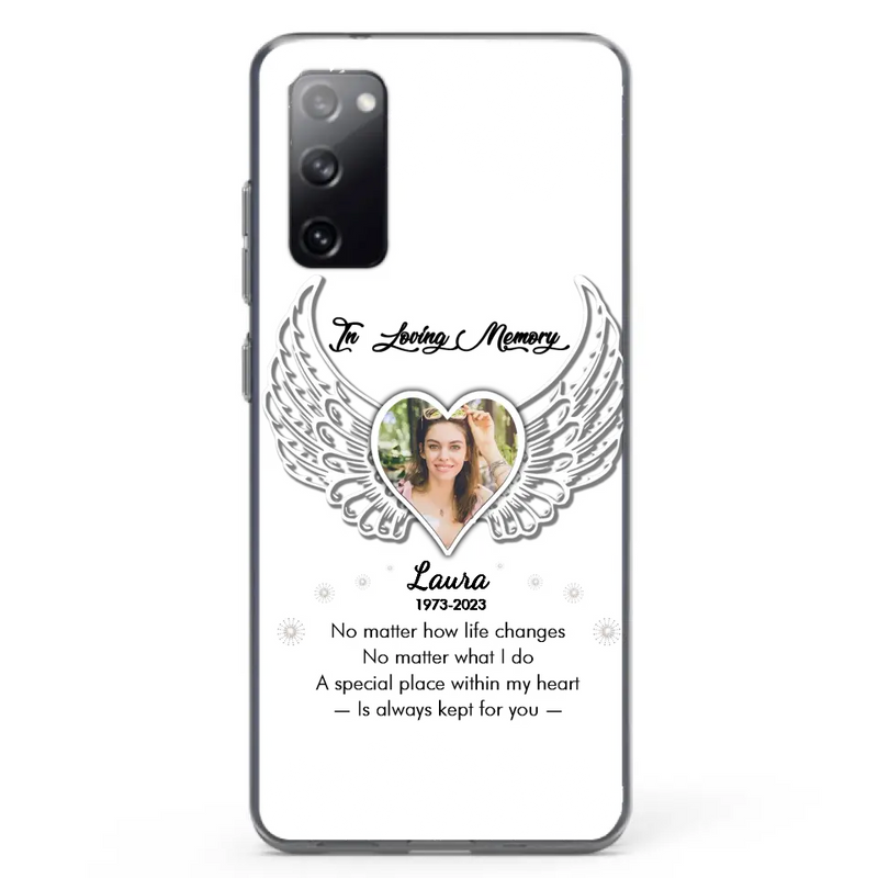 Personalized In Loving Memory Phone Case - Upload Photo - Memorial Gift Idea - Case For iPhone/Samsung - A Special Place Within My Heart Is Always Kept For You