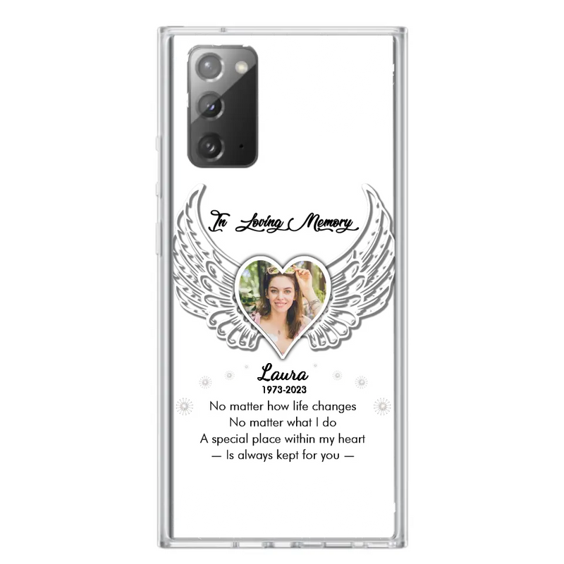 Personalized In Loving Memory Phone Case - Upload Photo - Memorial Gift Idea - Case For iPhone/Samsung - A Special Place Within My Heart Is Always Kept For You