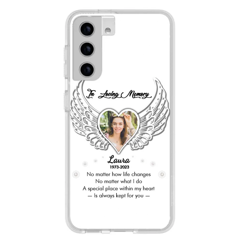 Personalized In Loving Memory Phone Case - Upload Photo - Memorial Gift Idea - Case For iPhone/Samsung - A Special Place Within My Heart Is Always Kept For You