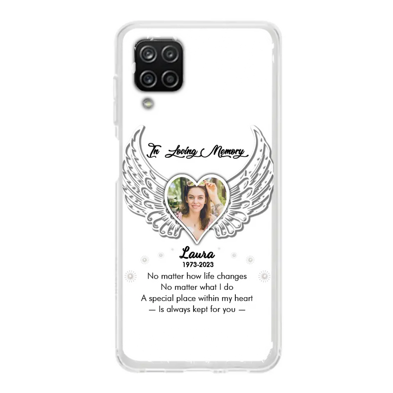 Personalized In Loving Memory Phone Case - Upload Photo - Memorial Gift Idea - Case For iPhone/Samsung - A Special Place Within My Heart Is Always Kept For You