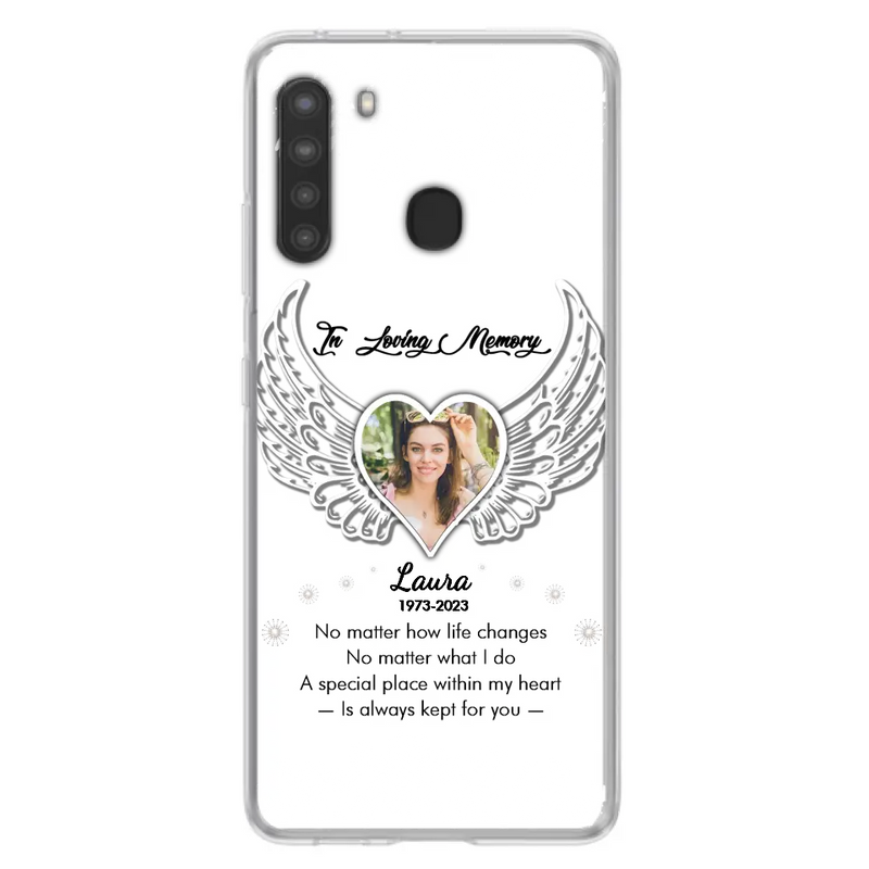 Personalized In Loving Memory Phone Case - Upload Photo - Memorial Gift Idea - Case For iPhone/Samsung - A Special Place Within My Heart Is Always Kept For You